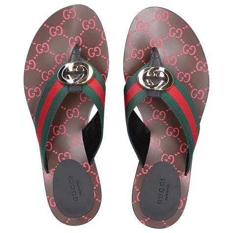 sandali rossi gucci|gucci flip flops for women.